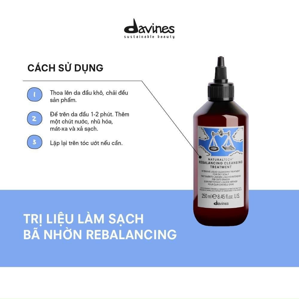 Cách sử dụng Davines Rebalancing Cleansing Treatment 