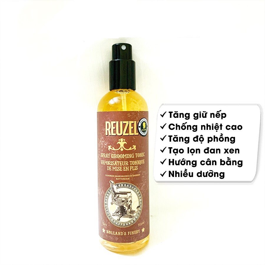 Xịt tạo phồng, dưỡng tóc Reuzel Spray Grooming Tonic