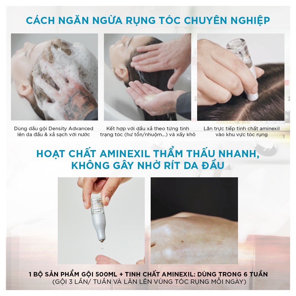 Massage nhẹ nhàng để sản phẩm thẩm thấu vào da đầu.