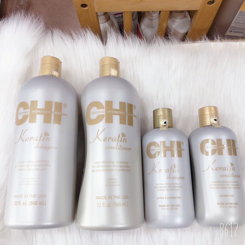 Cặp Gội Xả Chi Keratin Chính Hãng Đầy Đủ Tem Nhãn