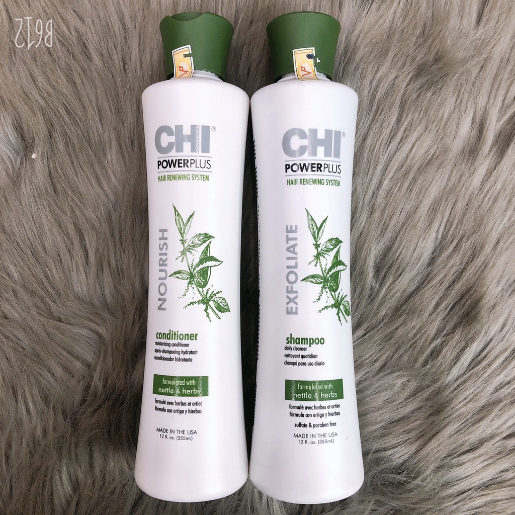 Dầu gội xả CHI Power Plus Exfoliate chống rụng và mọc tóc