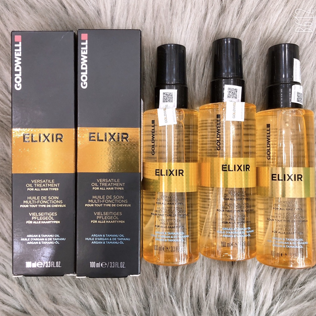 Dầu dưỡng tóc Goldwell Elixir lý tưởng cho mái tóc khô xơ hư tổn, khó kiểm soát.