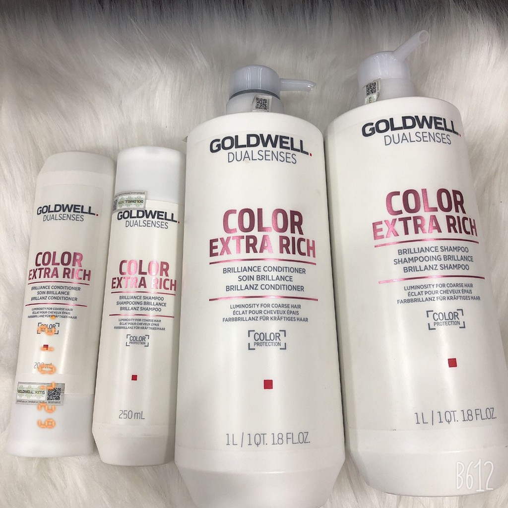 Cặp Dầu gội xả Goldwell Color Extra Rich siêu dưỡng màu nhuộm chính hãng