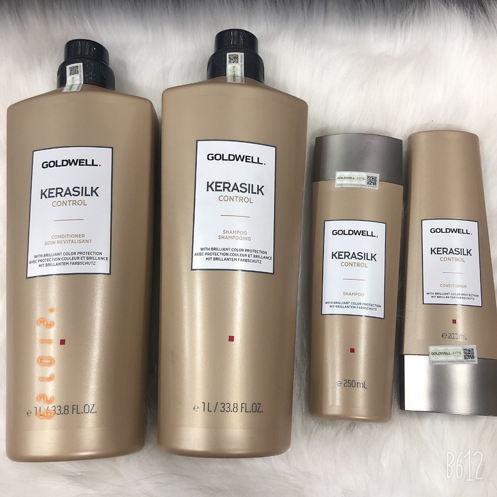 Dầu gội xả Goldwell Kerasilk Control suôn mượt chính hãng đầy đủ tem nhãn