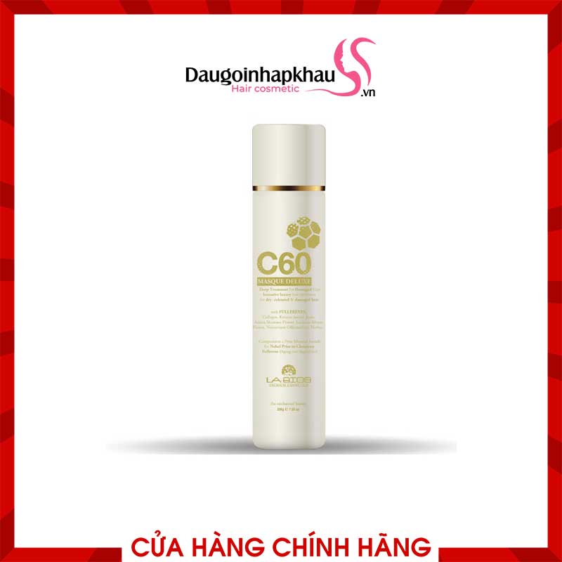 Hấp Dầu Labios C60 Masque Deluxe Phục Hồi Tóc Hư Tổn 