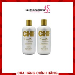 Dầu Gội Xả CHI Keratin Phục Hồi Tóc Hư Tổn 