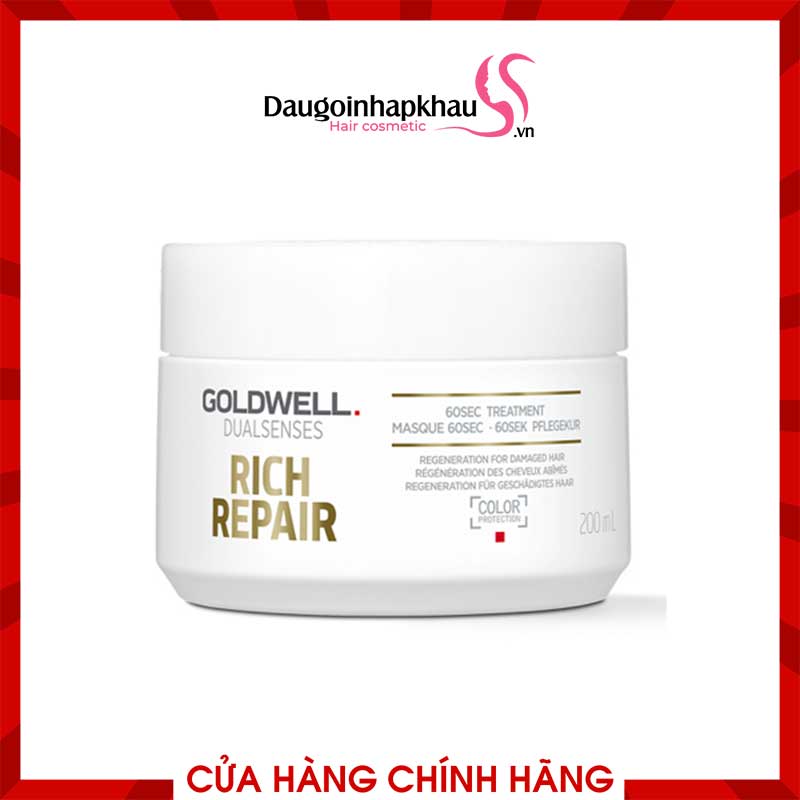Dầu Hấp Goldwell 60s Dualsenses Rich Repair Phục Hồi Tóc Hư Tổn Dầu Hấp Goldwell 60s Dualsenses Rich Repair Phục Hồi Tóc Hư Tổn
