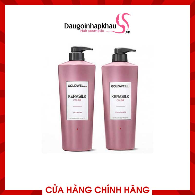 Cặp Gội Xả Goldwell Kerasilk Color Giữ Màu Tóc Nhuộm Cặp Gội Xả Goldwell Kerasilk Color Giữ Màu Tóc Nhuộm
